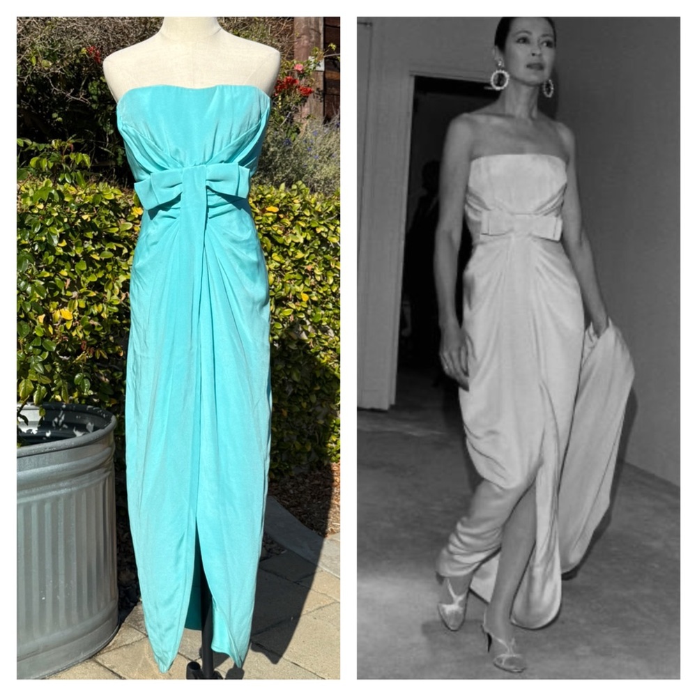 Arnold Scaasi 1990 Resort silk gown - Picture 1 of 8